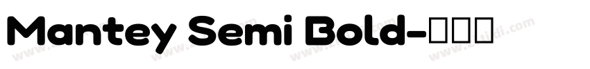 Mantey Semi Bold字体转换